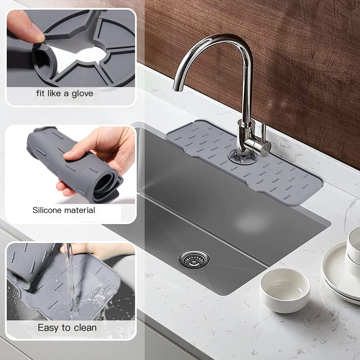 Silicone Sink Mat for Drainage and Splash Protection